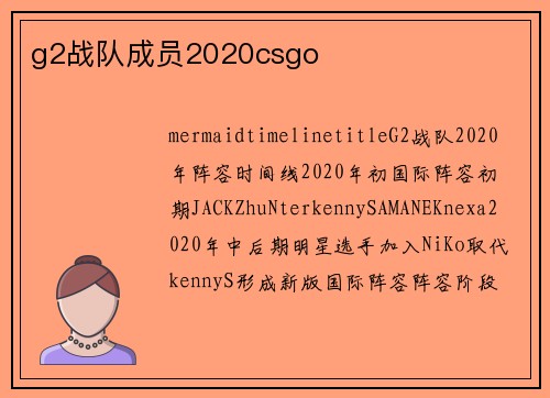 g2战队成员2020csgo